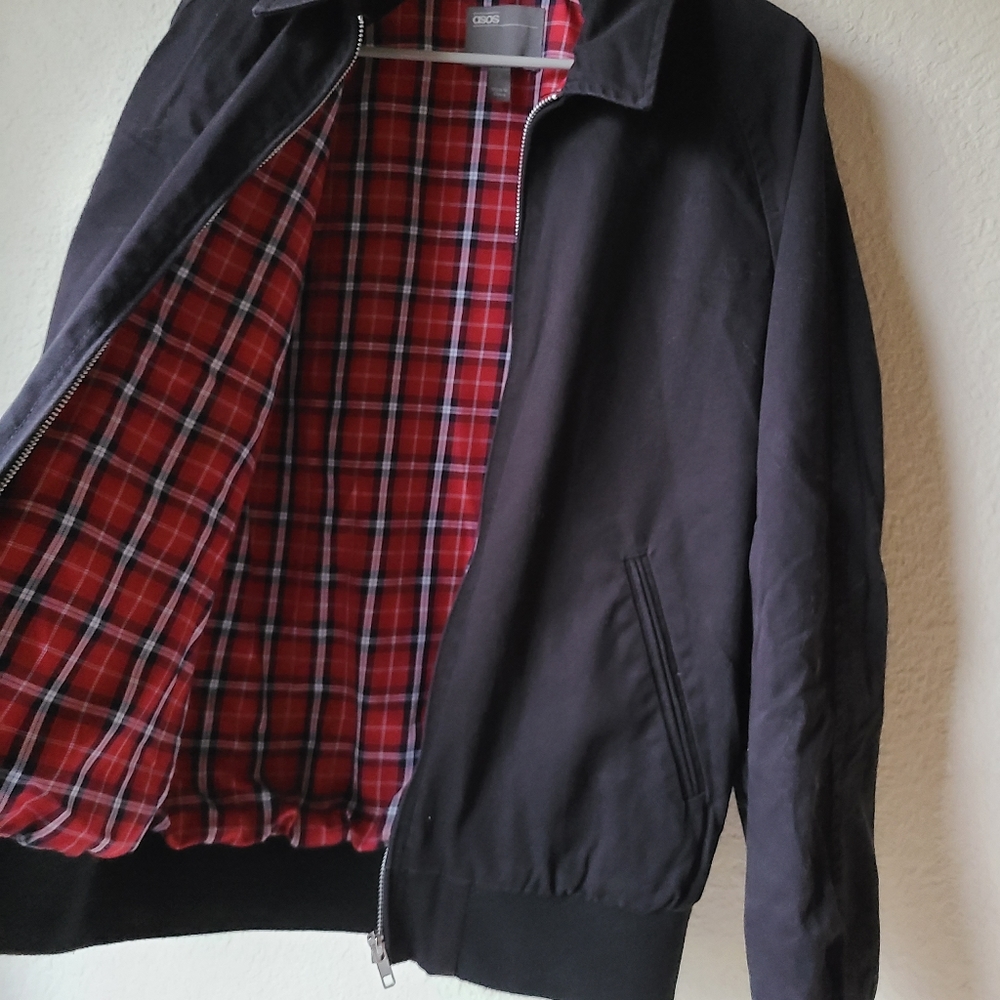 ASOS Black Jacket Zipper Closure Men's Size S - Picture 3 of 11
